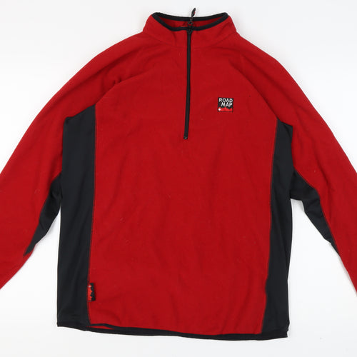Roadmap Men's Red Fleece 1/2 Zip Sweatshirt Size L