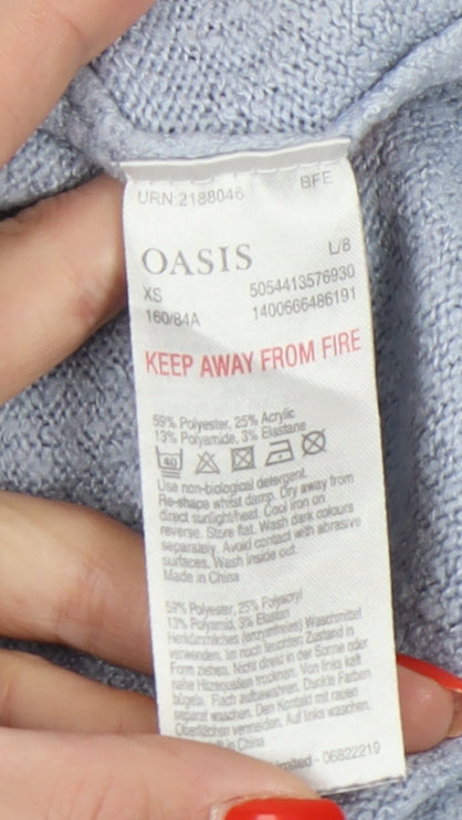 Oasis Women's Grey Pullover Jumper XS Relaxed Fit
