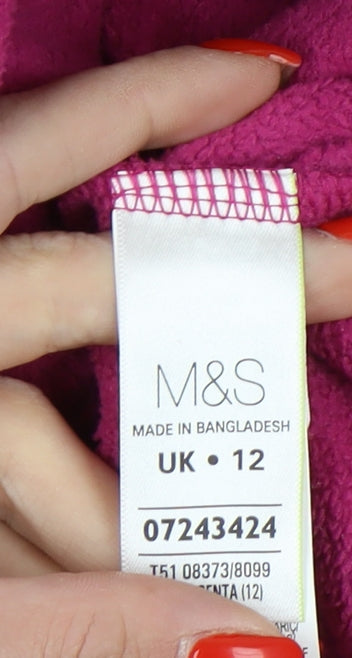 Marks and Spencer Women’s Pink Fleece Zip Jacket Size 12