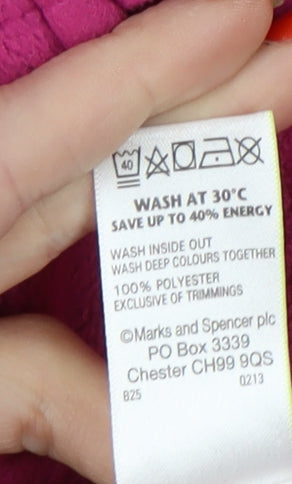 Marks and Spencer Women’s Pink Fleece Zip Jacket Size 12