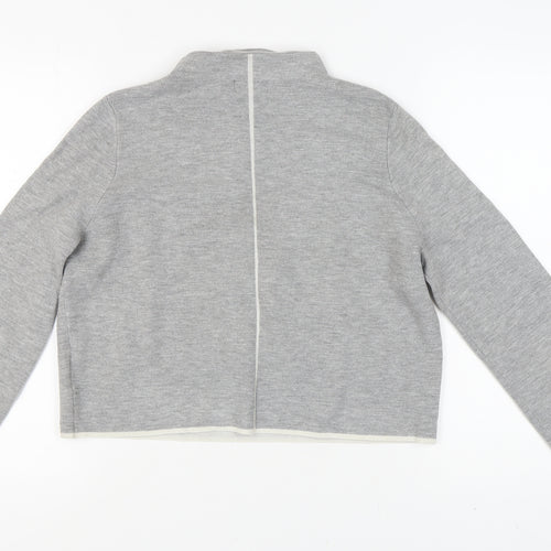 Topshop Women's Grey Mock Neck Pullover Jumper Size 12
