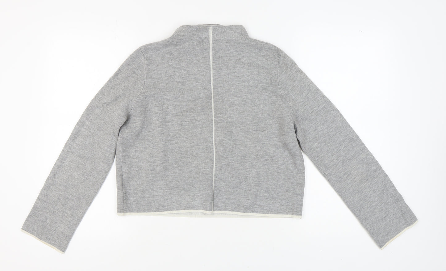 Topshop Women's Grey Mock Neck Pullover Jumper Size 12