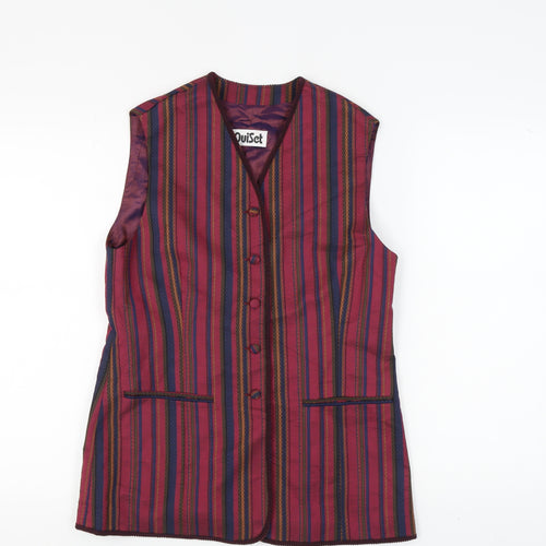 OuiSet Women's Multicoloured Striped Waistcoat Size 10
