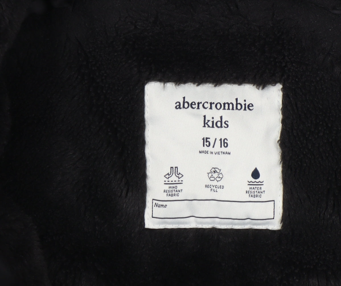 Abercrombie Kids Boys Black Puffer Jacket 15-16 Years