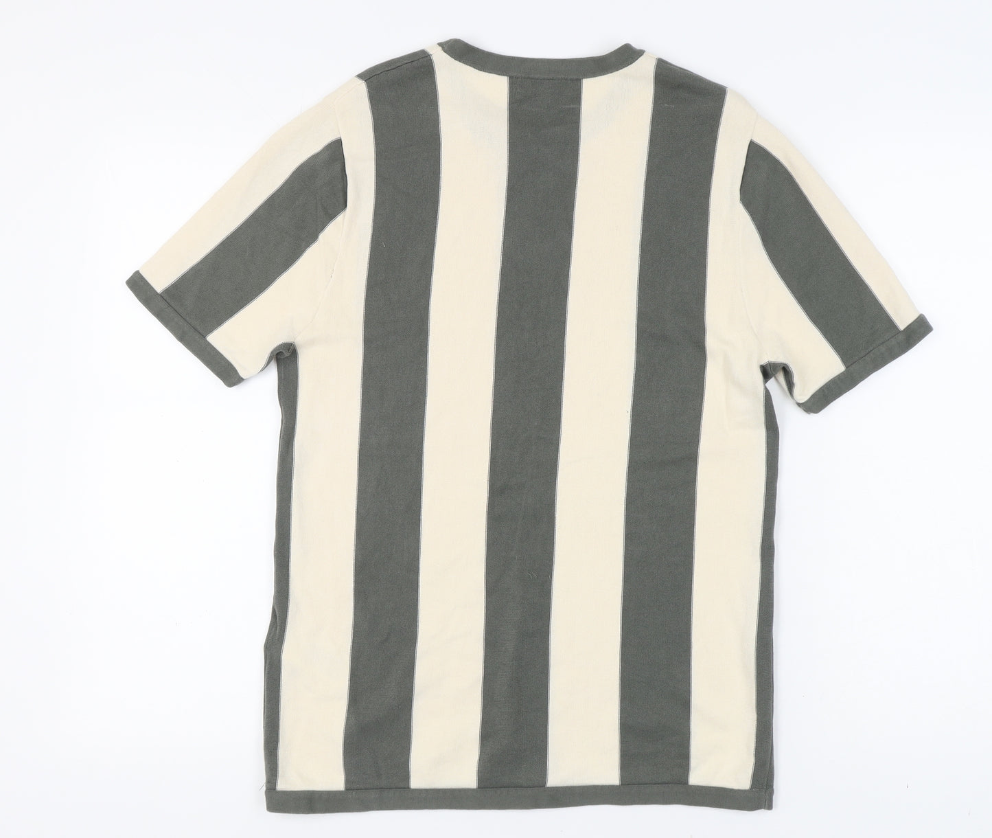 Reiss Men's Beige Striped Jumper, Size M