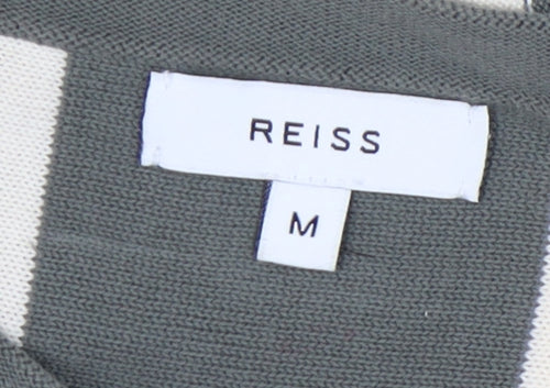 Reiss Men's Beige Striped Jumper, Size M