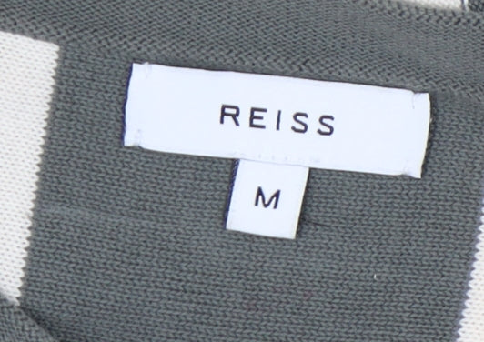 Reiss Men's Beige Striped Jumper, Size M