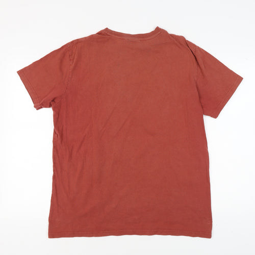 Weird Fish Men's Red Graphic Print T-Shirt L