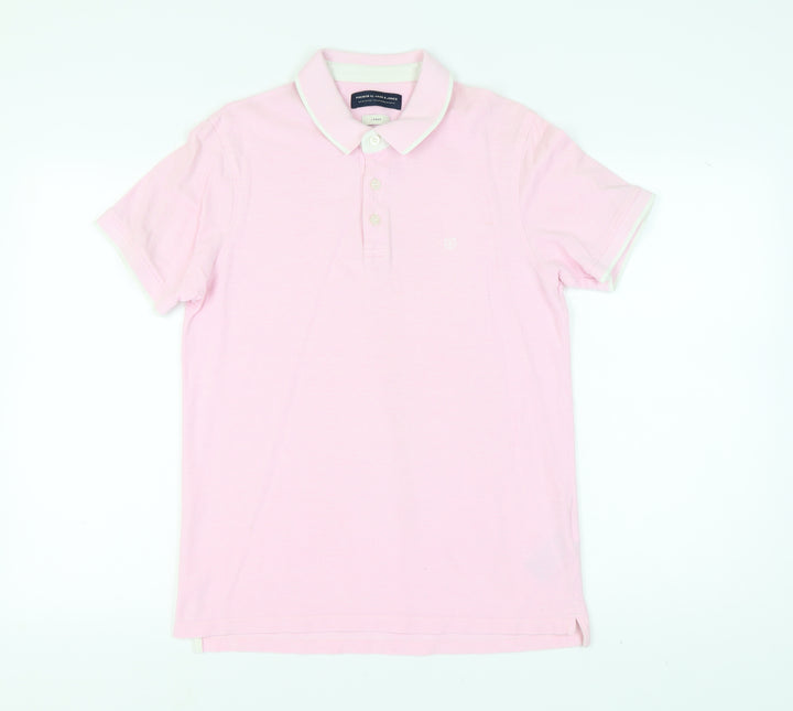 Jack & Jones Pink Mens Polo Shirt L Casual