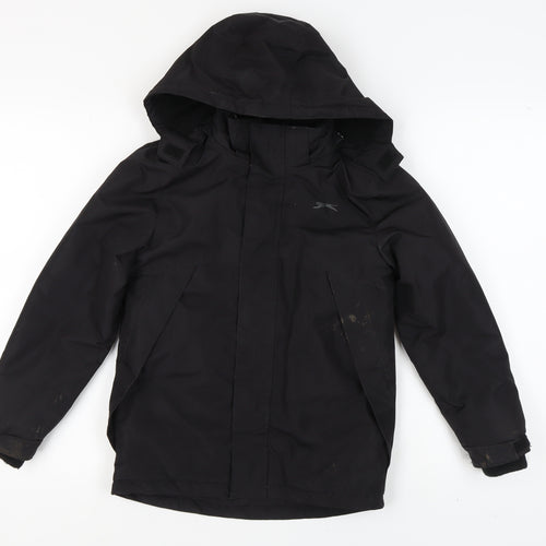 Slazenger Boys Black Hooded Winter Jacket 9-10 Years