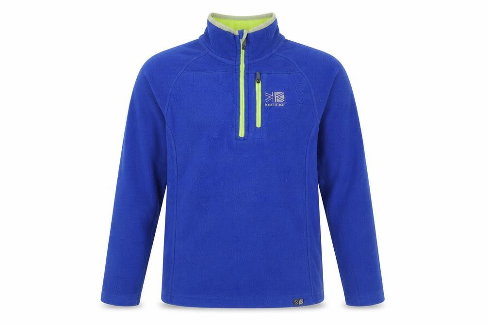 Front view of Karrimor boys’ blue fleece sweatshirt 9-10 years