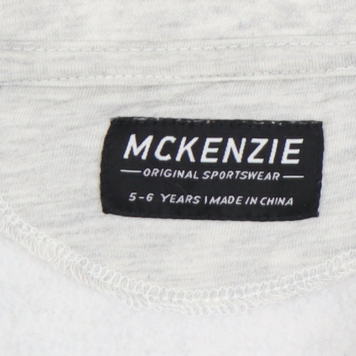 McKenzie Girls Grey Colourblock Hoodie Sweatshirt 5-6 Years