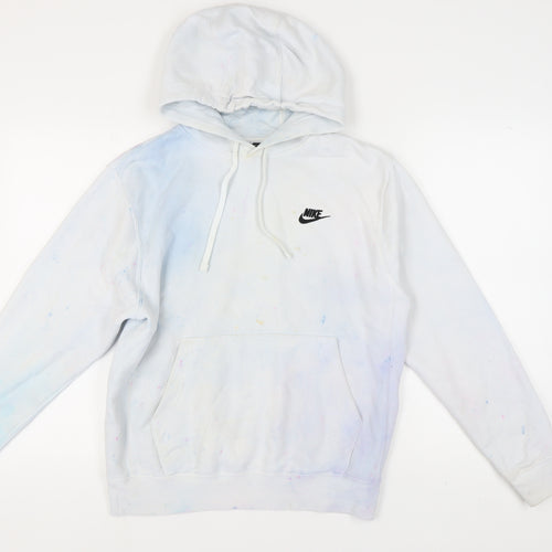 Nike Women's White Hoodie Small, Logo, Hooded, Cotton