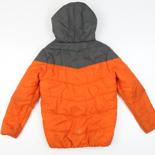 Regatta Boys Orange Puffer Jacket, Hooded, Size 13 Years
