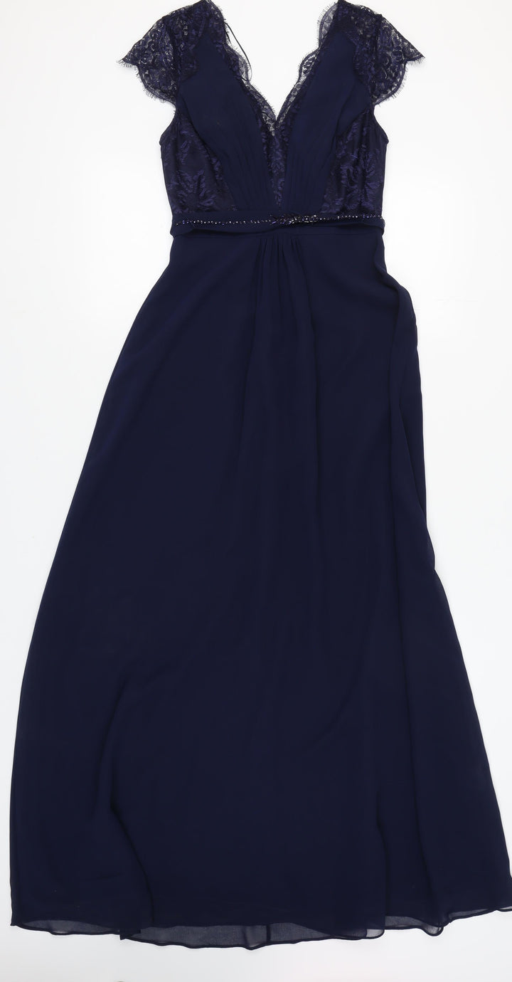 Monsoon Women's Blue Maxi Dress Size 8 Formal