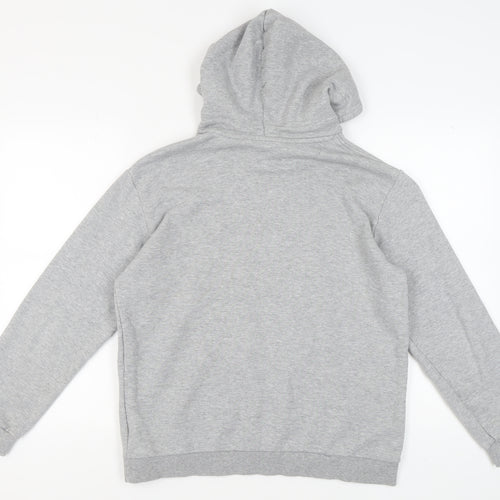 Adidas Grey M Unisex Pullover Hoodie - Sports Logo Style