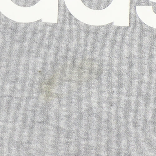 Adidas Grey M Unisex Pullover Hoodie - Sports Logo Style