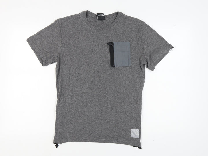 Divine Men's Grey Cotton Short Sleeve T-Shirt M