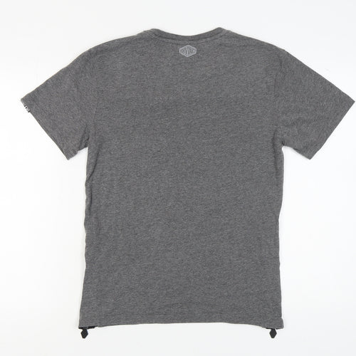 Divine Men's Grey Cotton Short Sleeve T-Shirt M