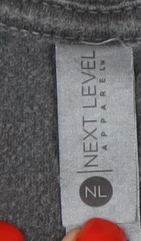 Next Level Apparel Unisex Grey Graphic T-Shirt L