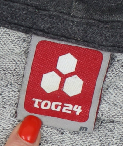 TOG 24 Men's Grey Full Zip Hoodie with Logo