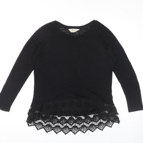 Nine by Savannah Miller Black Women's Pullover Jumper Size 12