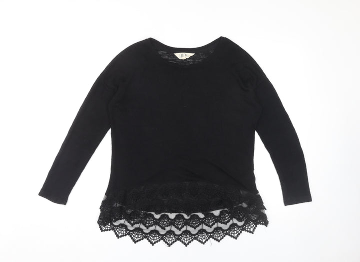 Nine by Savannah Miller Black Women's Pullover Jumper Size 12