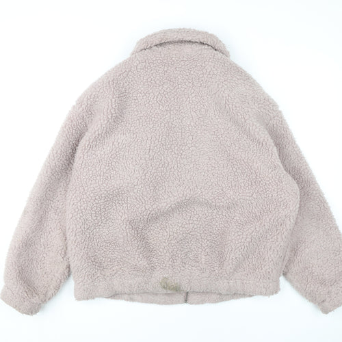 New Look Women's Beige Fleece Puffer Jacket Size M