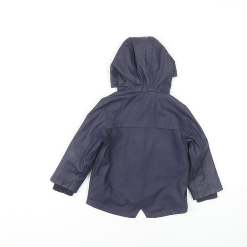 Marks & Spencer Boys Blue Parka Coat 2 Years Hooded