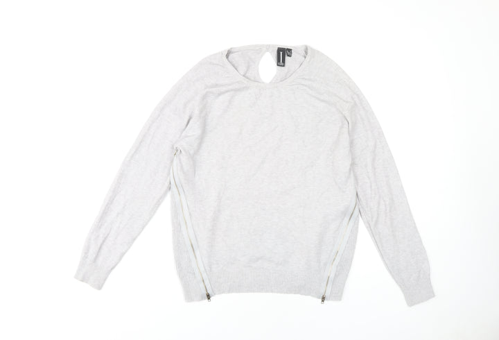 Izabel London Women's Grey Knit Pullover Jumper Size 10