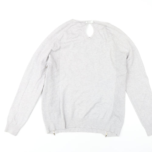 Izabel London Women's Grey Knit Pullover Jumper Size 10