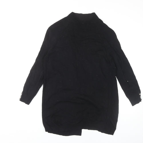 Marks and Spencer Women's Black Open Front Cardigan, Size 10, Open Style