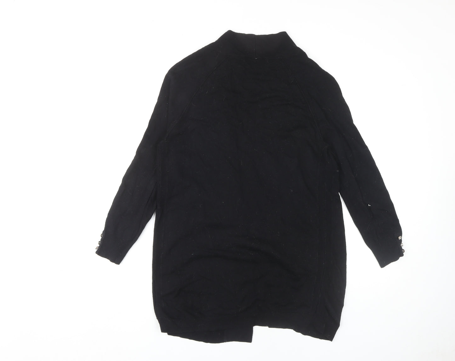 Marks and Spencer Women's Black Open Front Cardigan, Size 10, Open Style