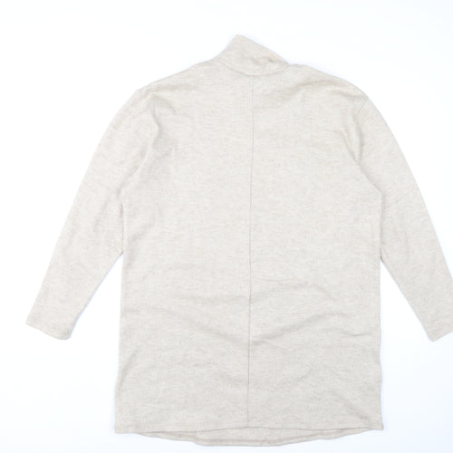 MNG Women Beige Roll Neck Pullover Jumper S