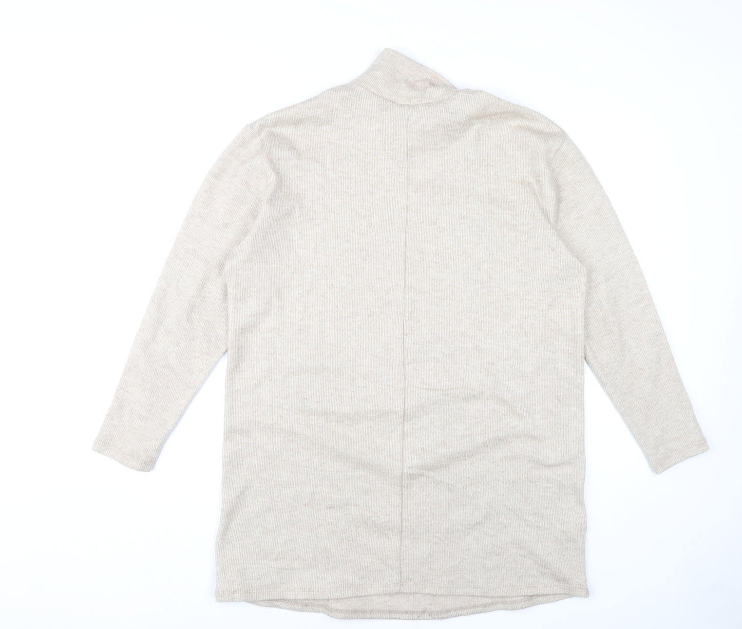 MNG Women Beige Roll Neck Pullover Jumper S