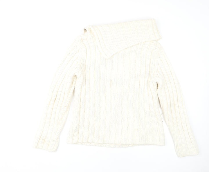 Next Women's Ivory Cable Knit Pullover Jumper Size 12