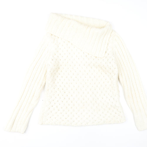 Next Women's Ivory Cable Knit Pullover Jumper Size 12