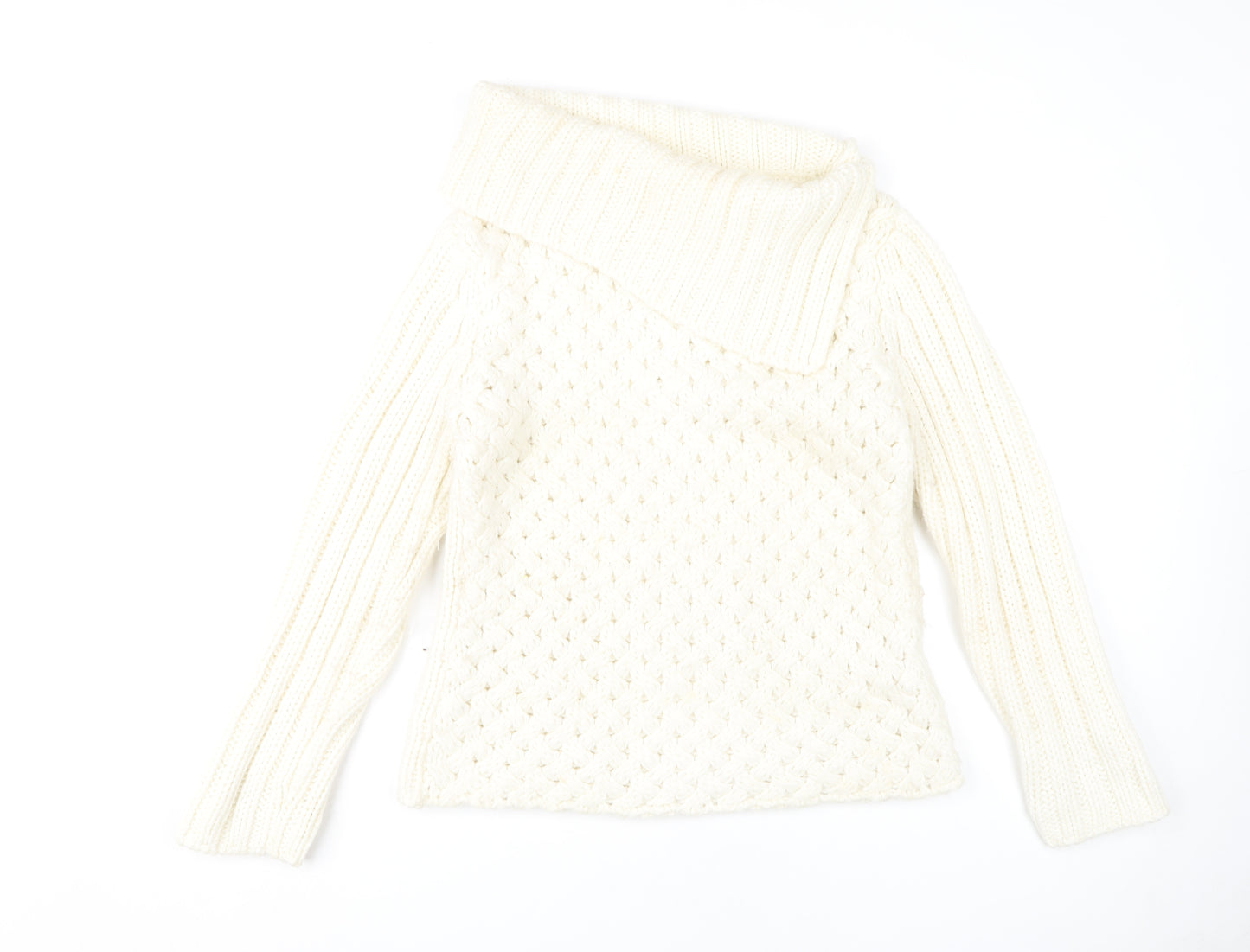 Next Women's Ivory Cable Knit Pullover Jumper Size 12