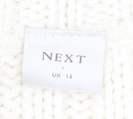 Next Women's Ivory Cable Knit Pullover Jumper Size 12