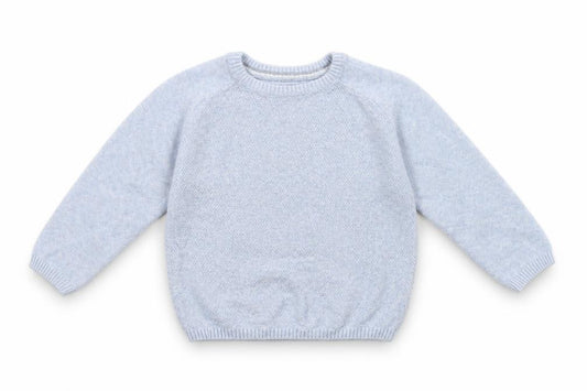 Front view of Next Blue unisex baby jumper 12-18 months cotton pullover