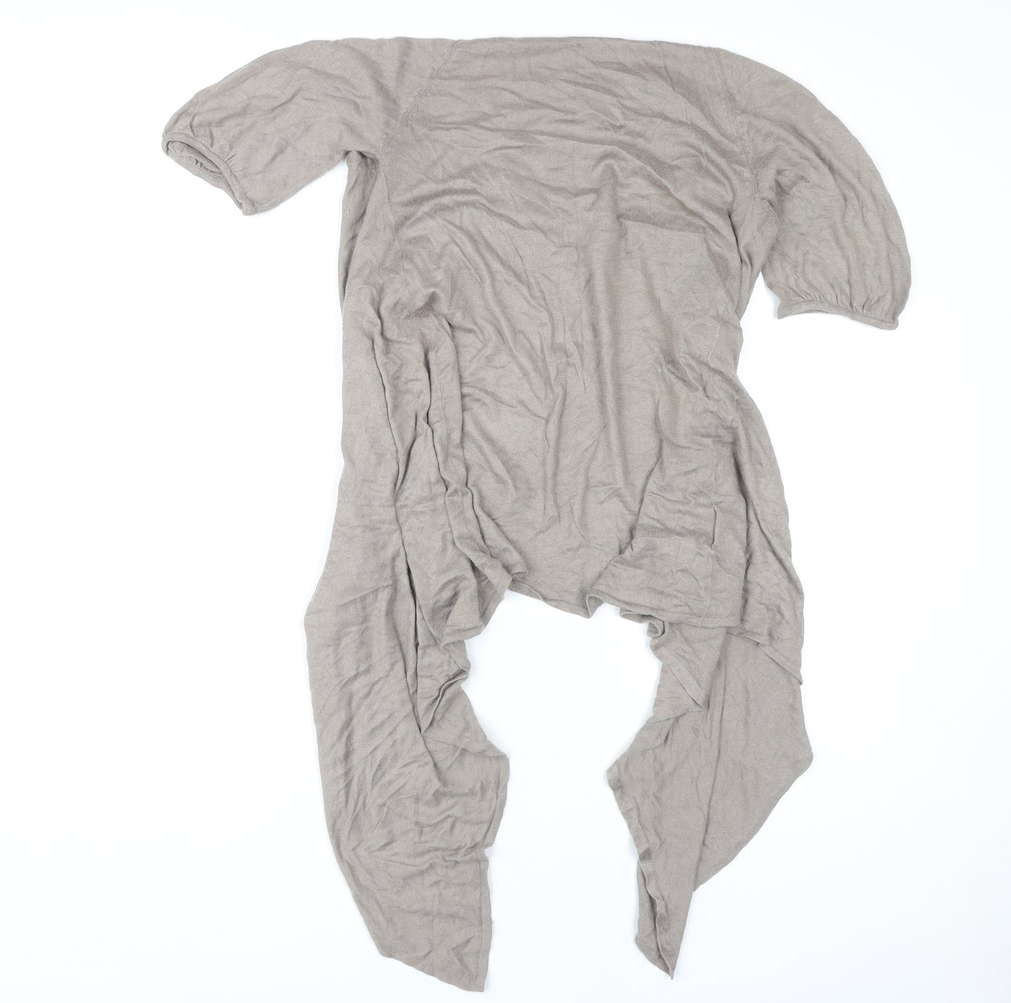 Et Vous Women's Beige Open Front Cape Jumper Size 12