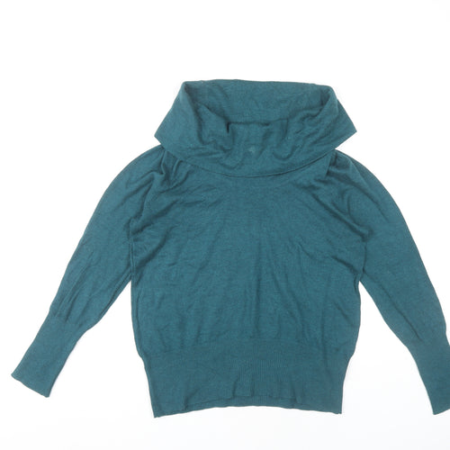 Store Twenty One Green Cowl Neck Jumper Size 14