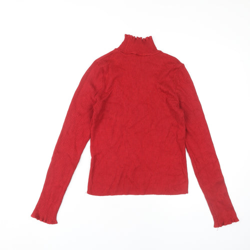 Stradivarius Red High Neck Women's Pullover Jumper L