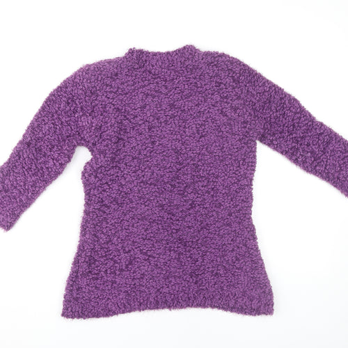 Bm Collectiv Women's Purple Pullover Jumper Size S