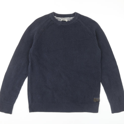 Selected Homme Men's Blue Pullover Jumper, Size L