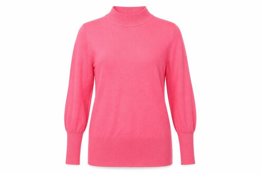 Marks & Spencer Women's Pink Mock Neck Jumper Medium