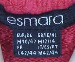 Esmara Women's Red High Neck Jumper Size 12/14