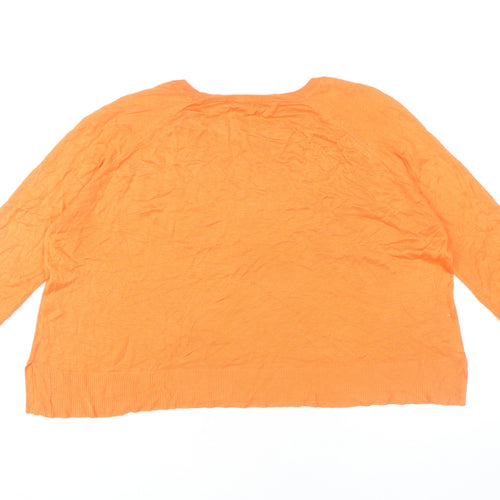Zara Women's Orange S Pullover Jumper Crew Neck
