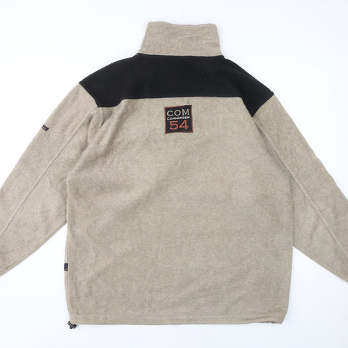 Commander Men's Beige M 1/4 Zip Sweatshirt Long Sleeve