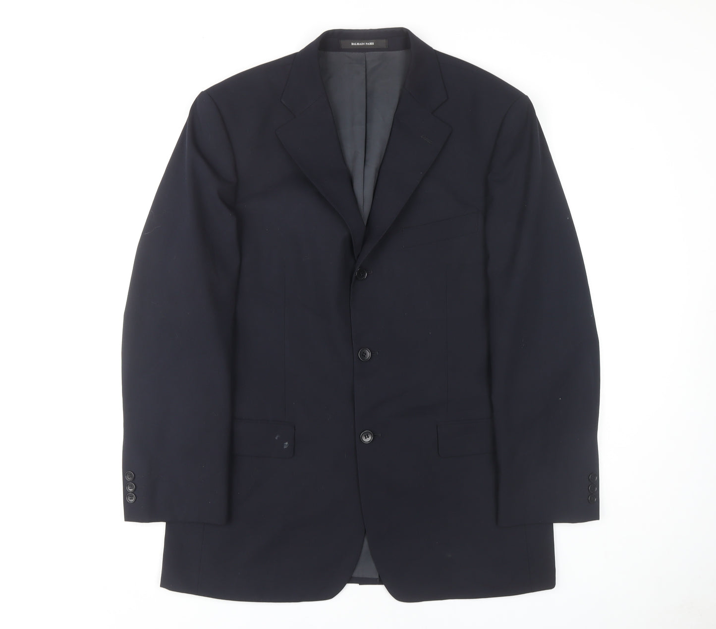 Balmain Men's Blue Blazer, 40R, Formal